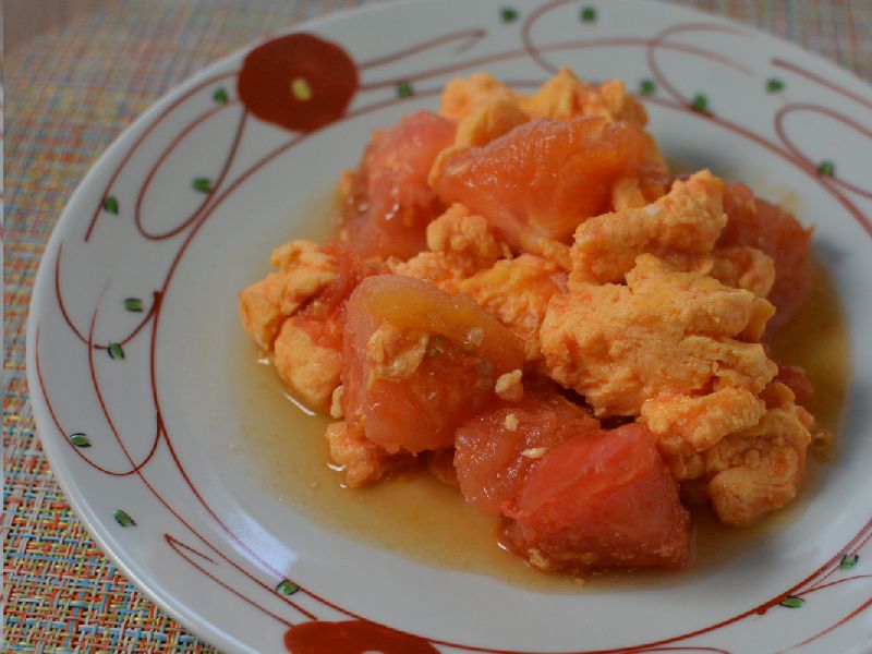 トマトとふんわり玉子の炒め