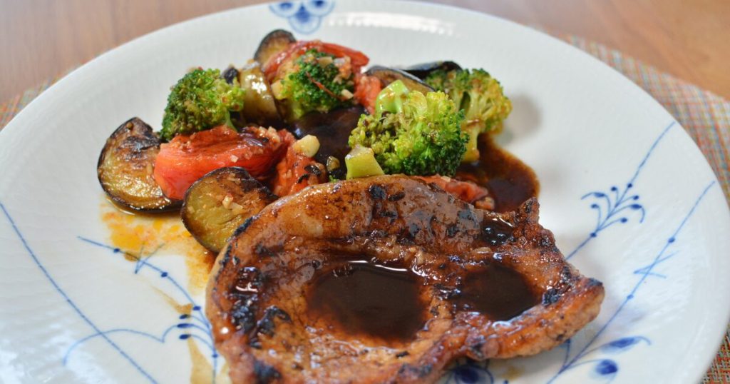 豚ロースのバルサミコソテー