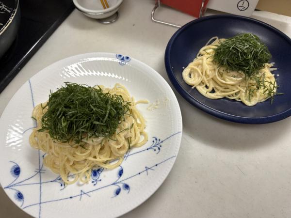 明太子スパゲティ2人分